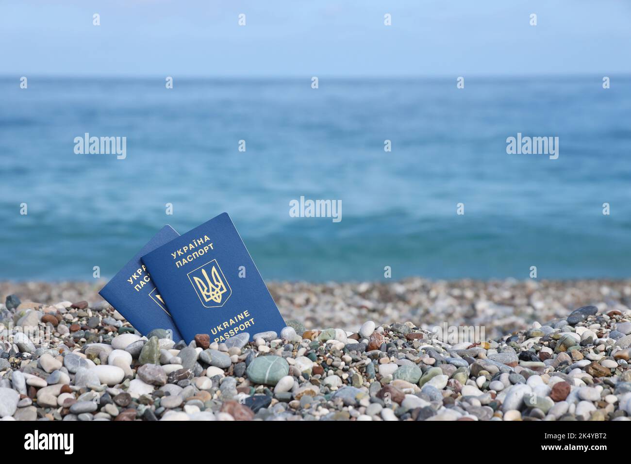 Le nouveau passeport biométrique ukrainien vous permet de voyager dans les pays européens de l'Union européenne sans visa. Document d'identité électronique gratuit Visa. Ukrain Banque D'Images