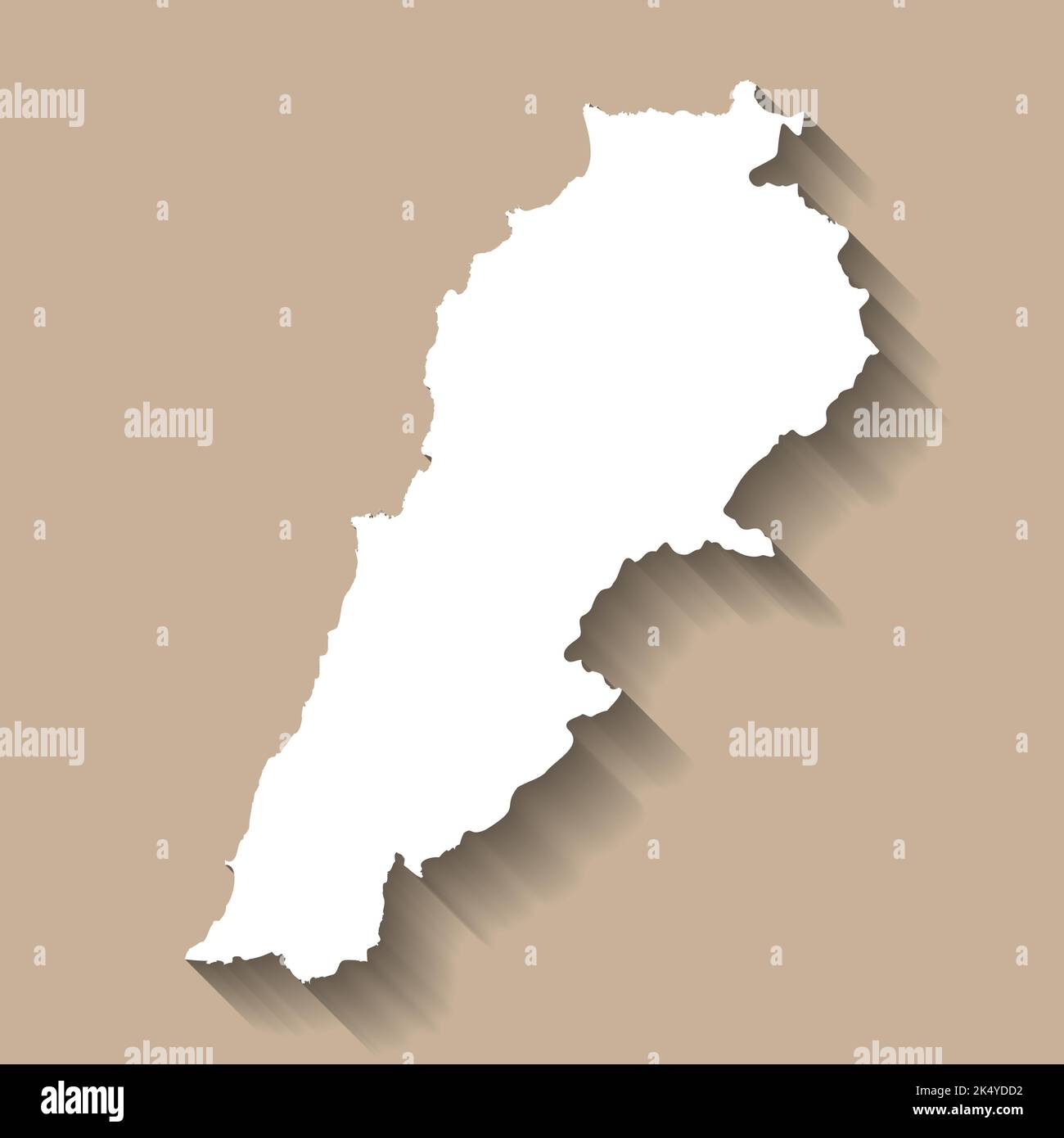 Silhouette de carte de pays vectorielle du Liban Illustration de Vecteur
