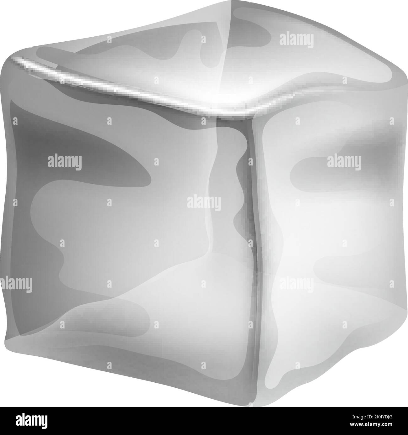 Cube de glace. Bloc d'eau fraîche pour boissons à cocktail Illustration de Vecteur
