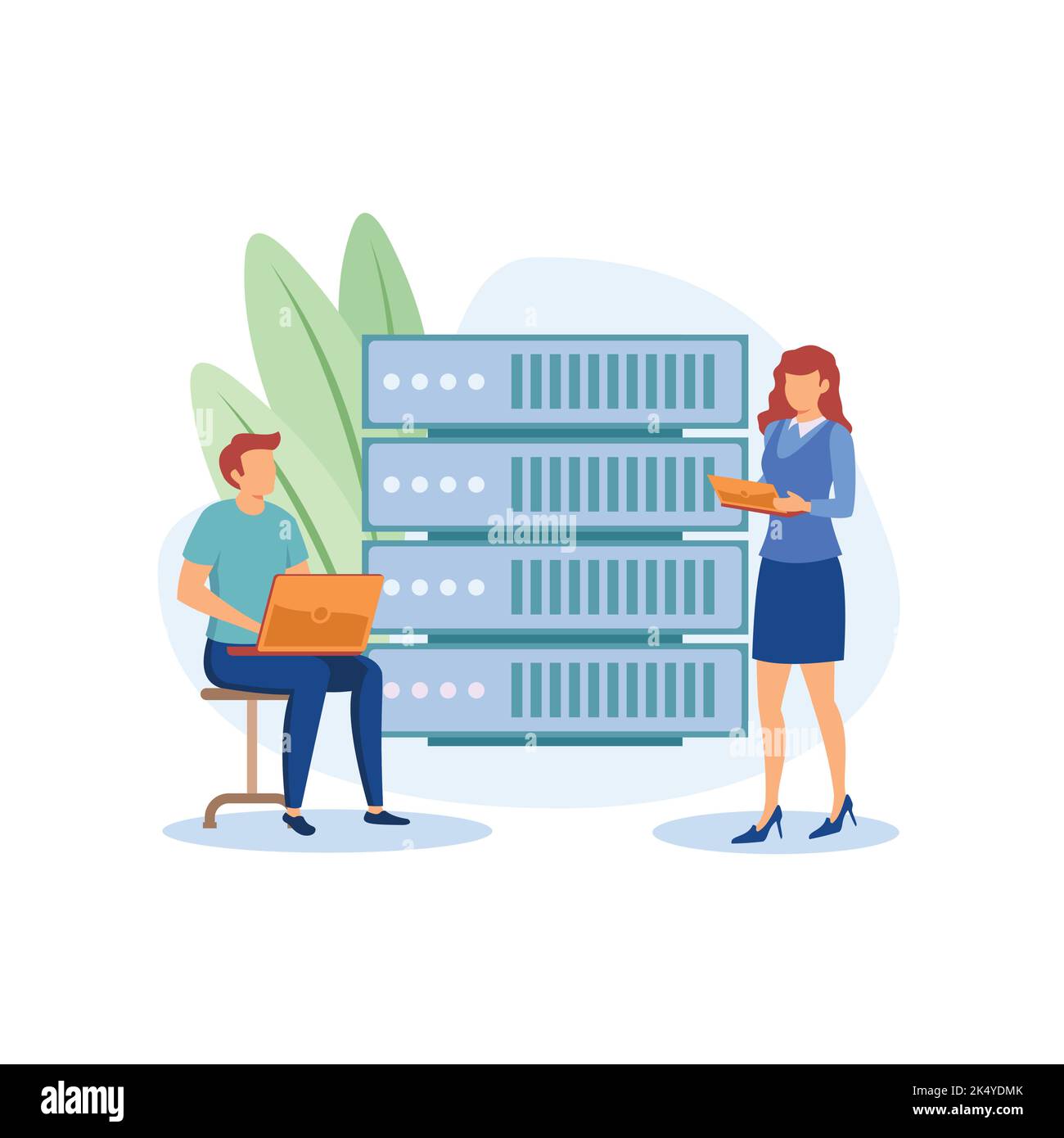 PHP et MySqi développement illustration exclusive inspiration design Illustration de Vecteur