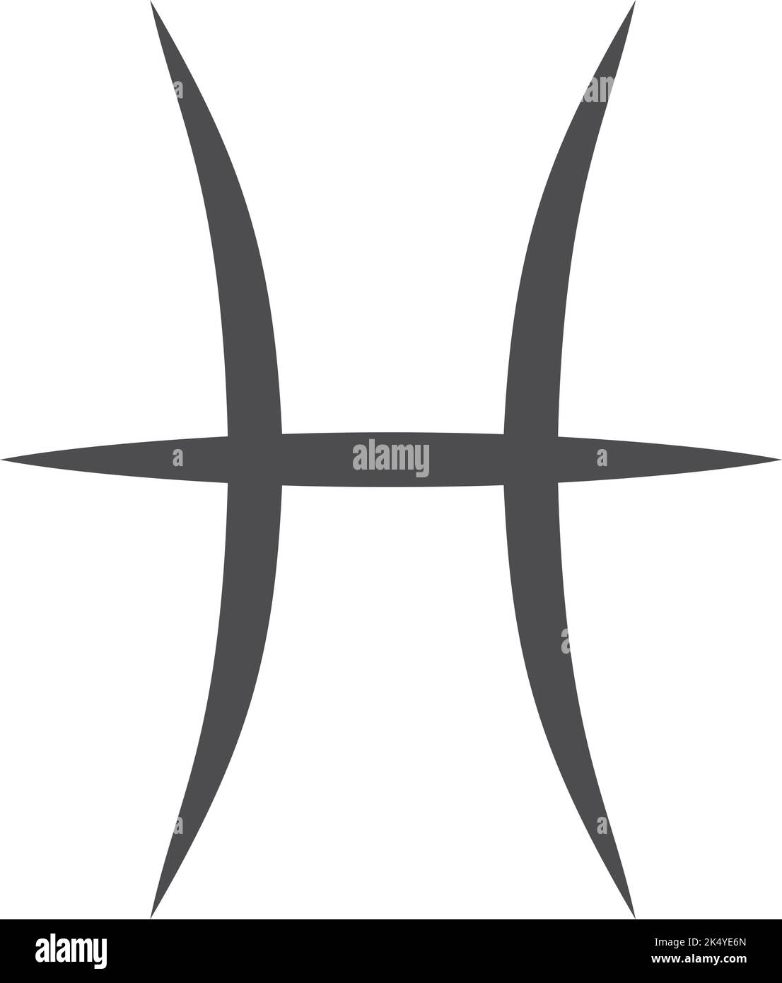 Symbole poissons. Signe d'astrologie ésotérique. Icône du zodiaque Illustration de Vecteur