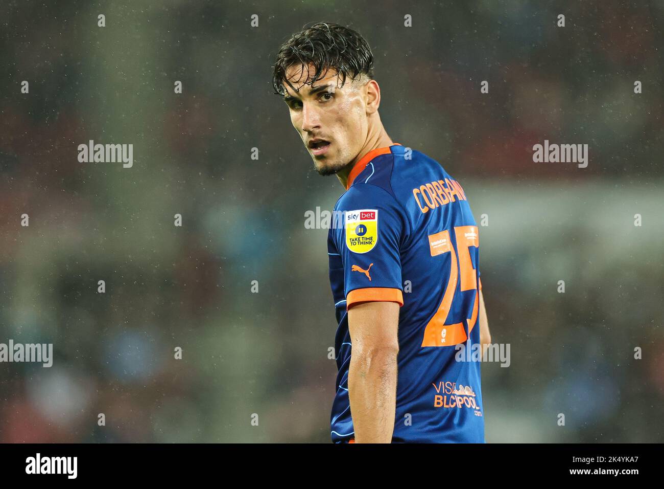 Theo Corbeanu #25 de Blackpool pendant le match de championnat Sky Bet Sunderland vs Blackpool au stade de Light, Sunderland, Royaume-Uni, 4th octobre 2022 (photo de Mark Cosgrove/News Images) dans, le 10/4/2022. (Photo de Mark Cosgrove/News Images/Sipa USA) crédit: SIPA USA/Alay Live News Banque D'Images