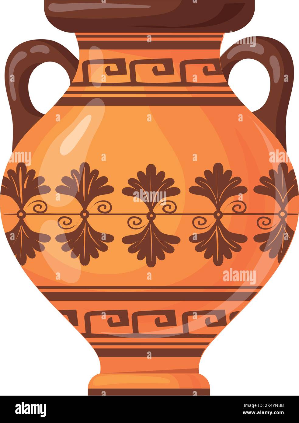 Vase en céramique classique. Poterie en argile de style grec ancien