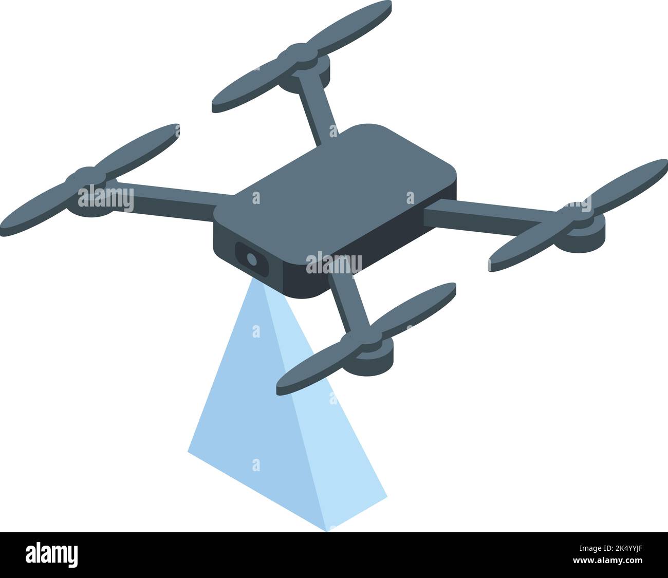 Vecteur isométrique d'icône de drone moderne. Programme social. Développement CMS Illustration de Vecteur