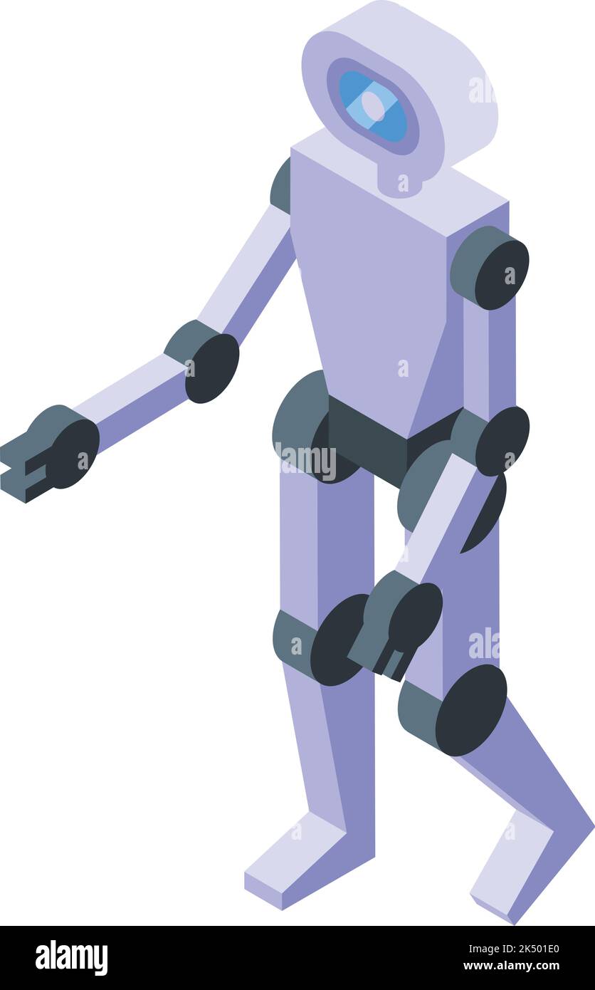 Vecteur isométrique de l'icône du robot CMS. Conception Web. Contenu marketing Illustration de Vecteur