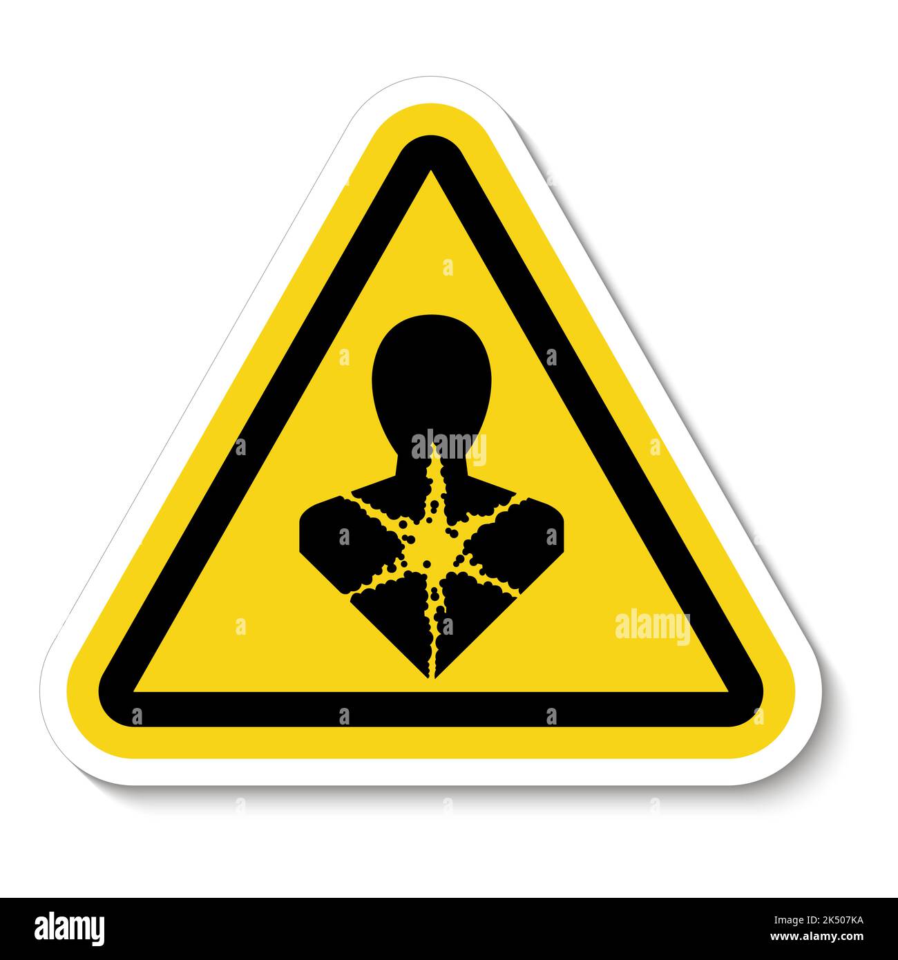 Étiquette de symbole de danger pour la santé, danger à long terme pour la santé, pictogramme de danger SGH Illustration de Vecteur