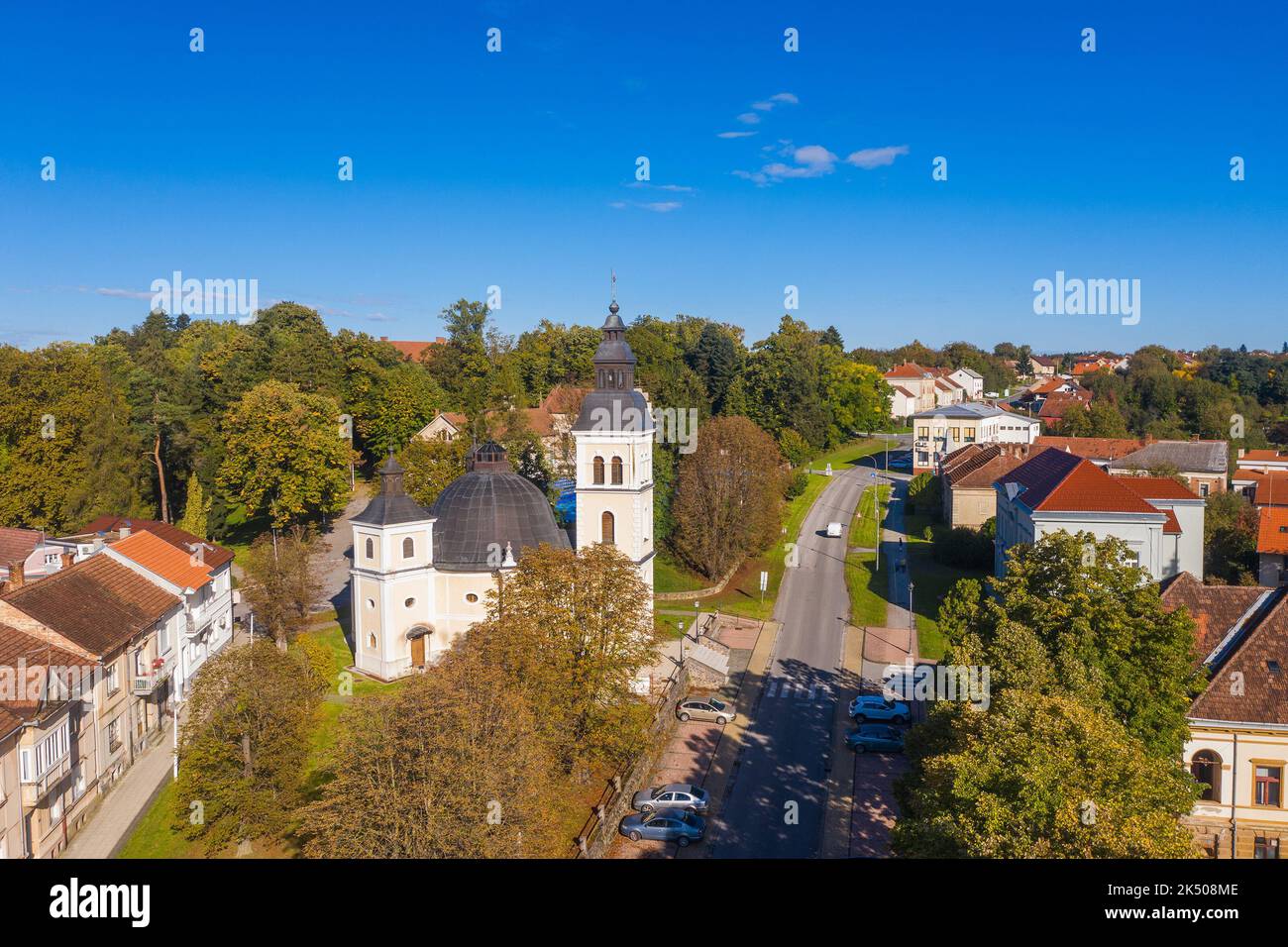 Vue panoramique sur la ville de Daruvar, Slavonie, Croatie Banque D'Images