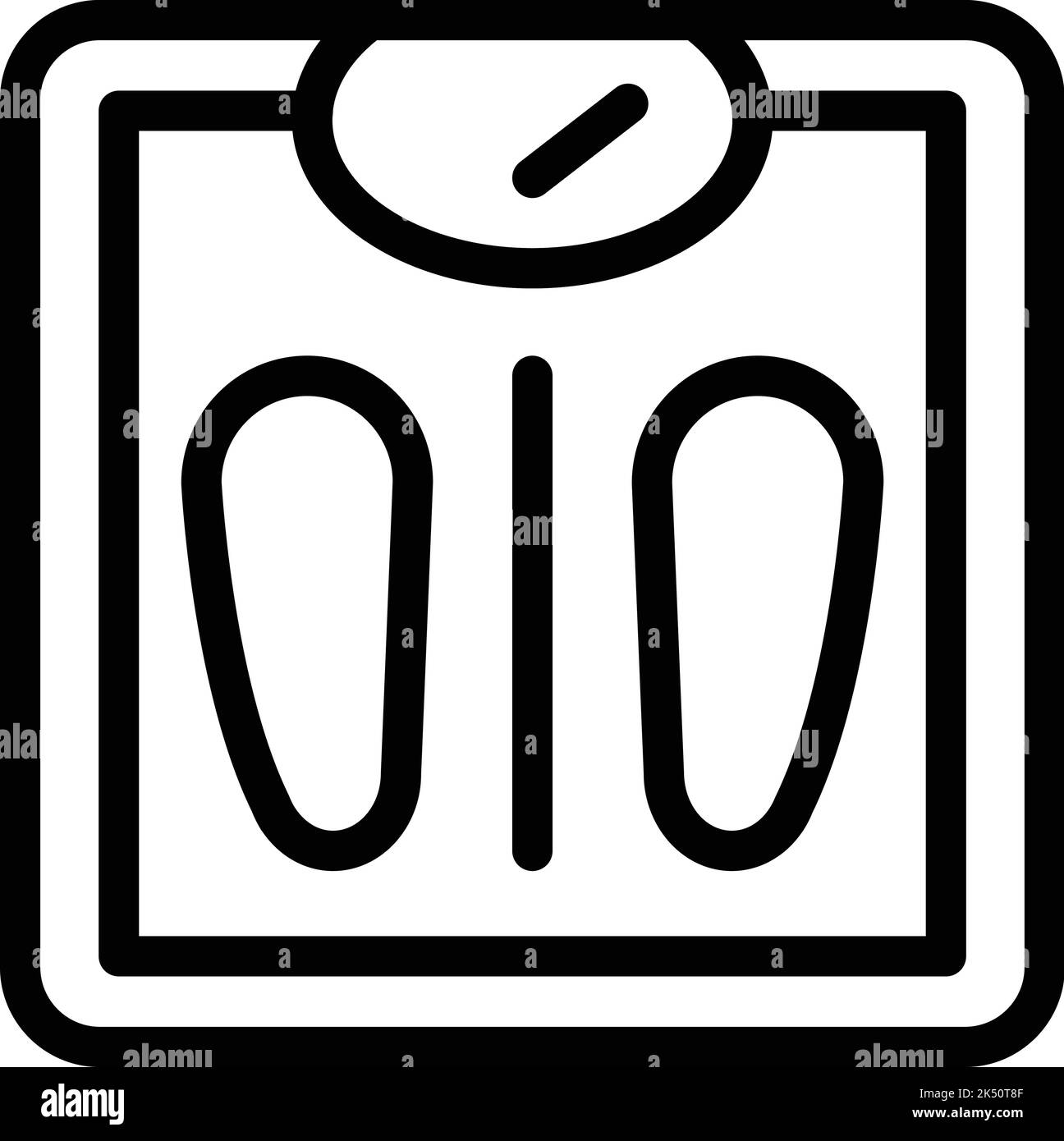 Vecteur de contour de l'icône Echelle du corps. Système métabolique. Procédé chimique Illustration de Vecteur