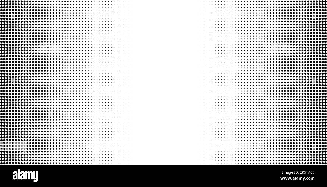 Arrière-plan dégradé en pointillés demi-tons. Texture de grunge noire et blanche vectorielle, motif abstrait Illustration de Vecteur