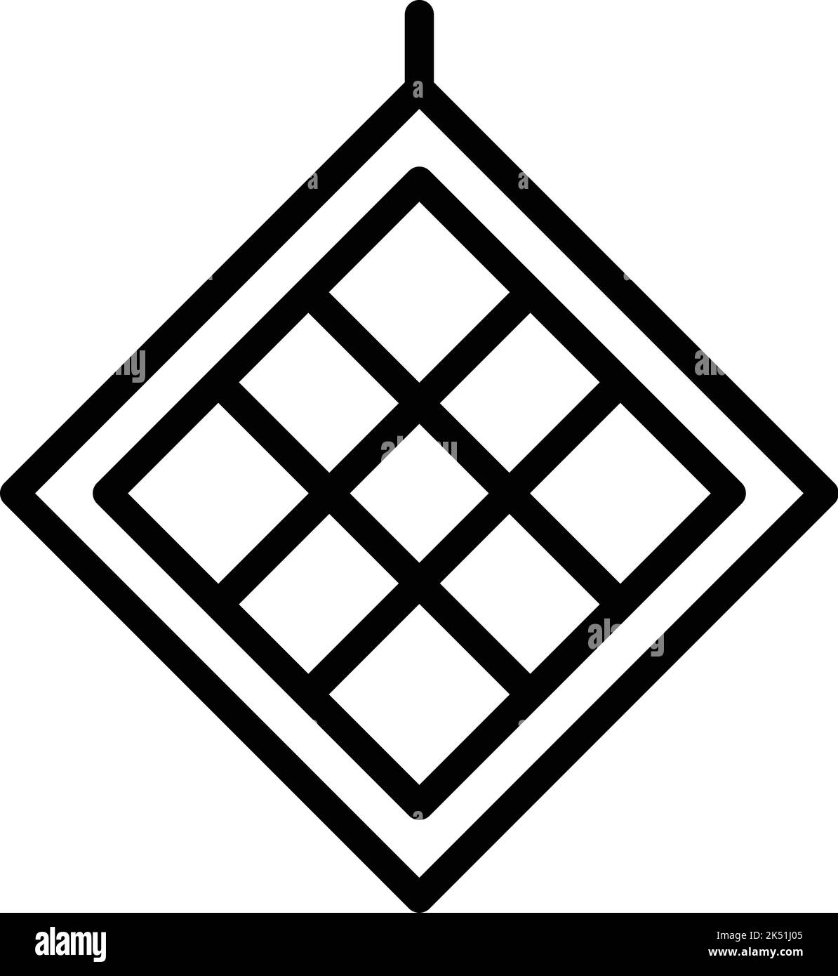 Vecteur de contour de l'icône de symbole Jakarta. Ville monas. Indonésie ondel Illustration de Vecteur