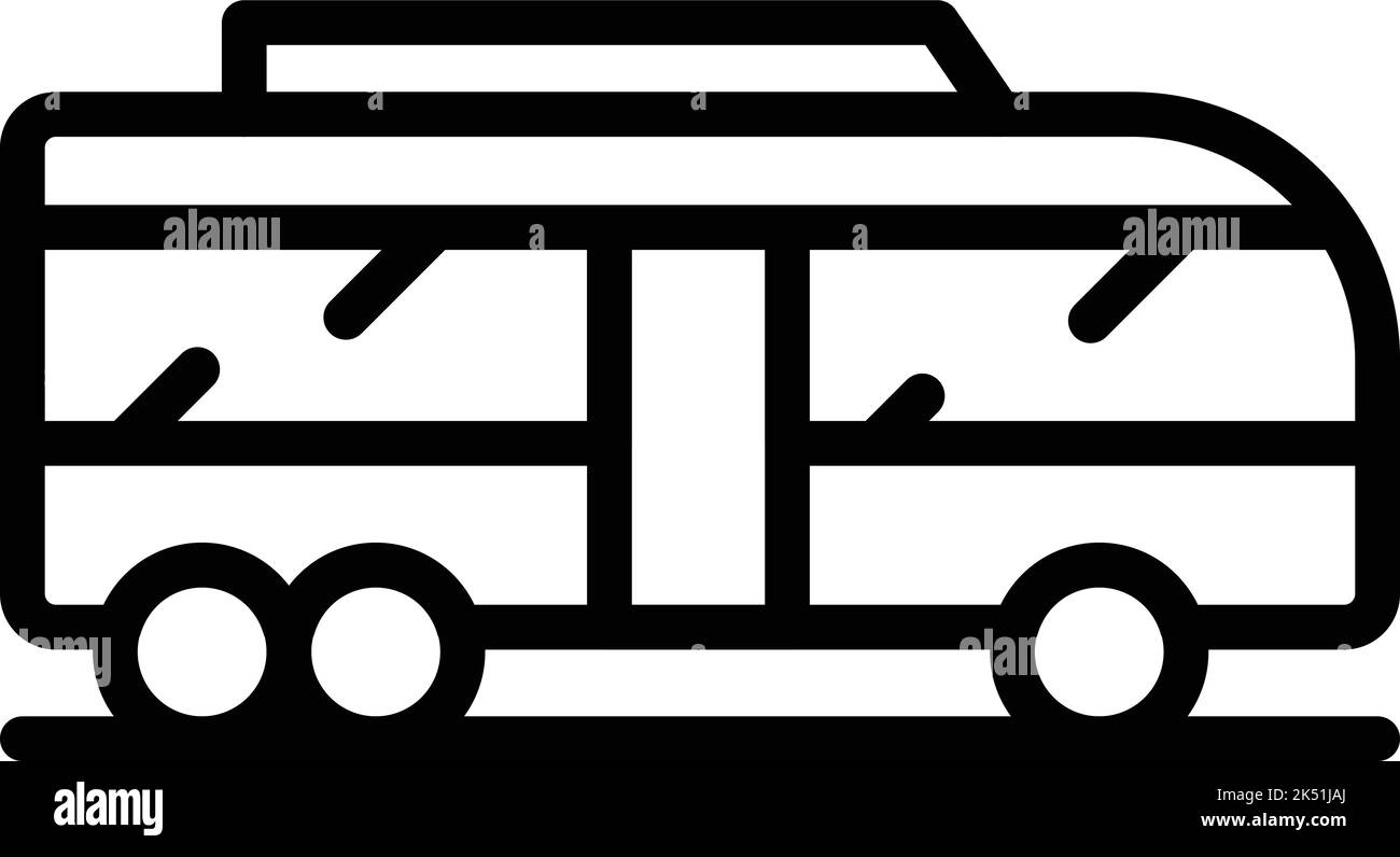 Vecteur de contour de l'icône du bus de voyage de Jakarta. Voyages en ville. Le monde du tourisme Illustration de Vecteur