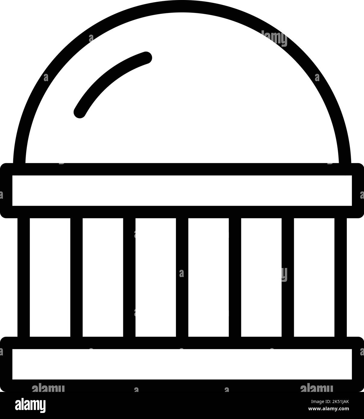 Vecteur de contour de l'icône de la mosquée de Jakarta. Indonésie ville. Bâtiment bali Illustration de Vecteur