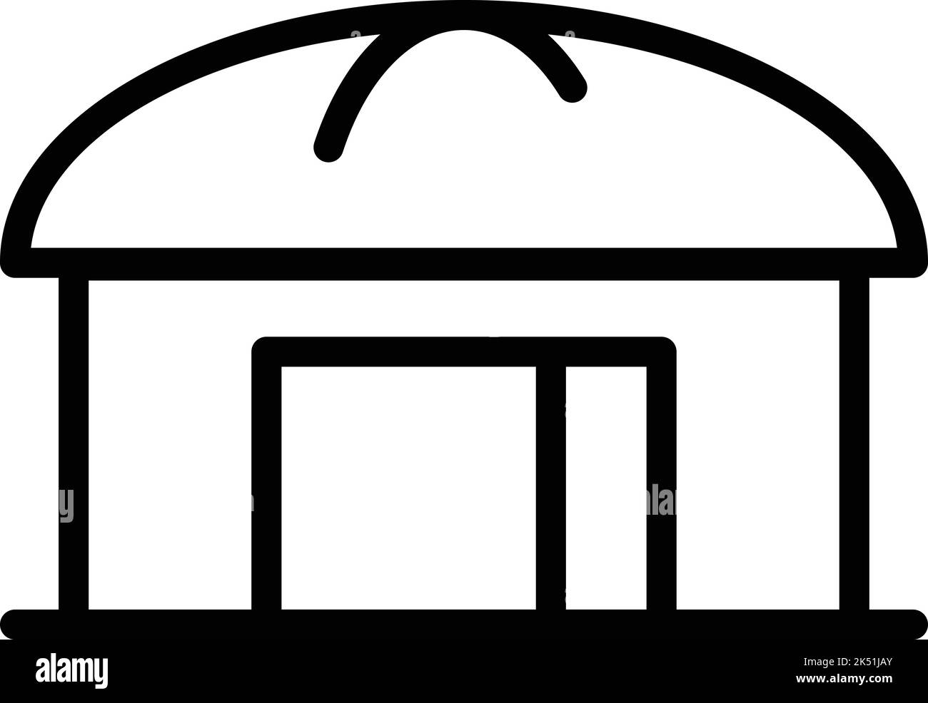 Vecteur de contour de l'icône de la maison de Jakarta. Indonésie ville. Voyage en ville Illustration de Vecteur