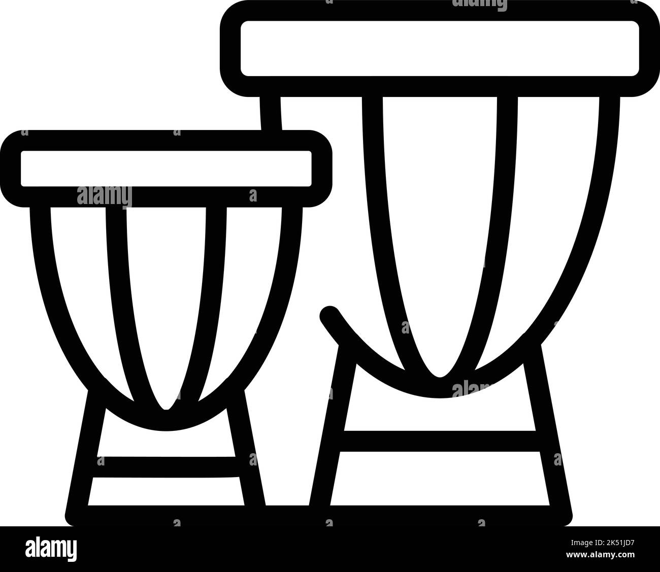 Vecteur de contour de l'icône batterie de Jakarta. Indonésie monas. Fête Illustration de Vecteur