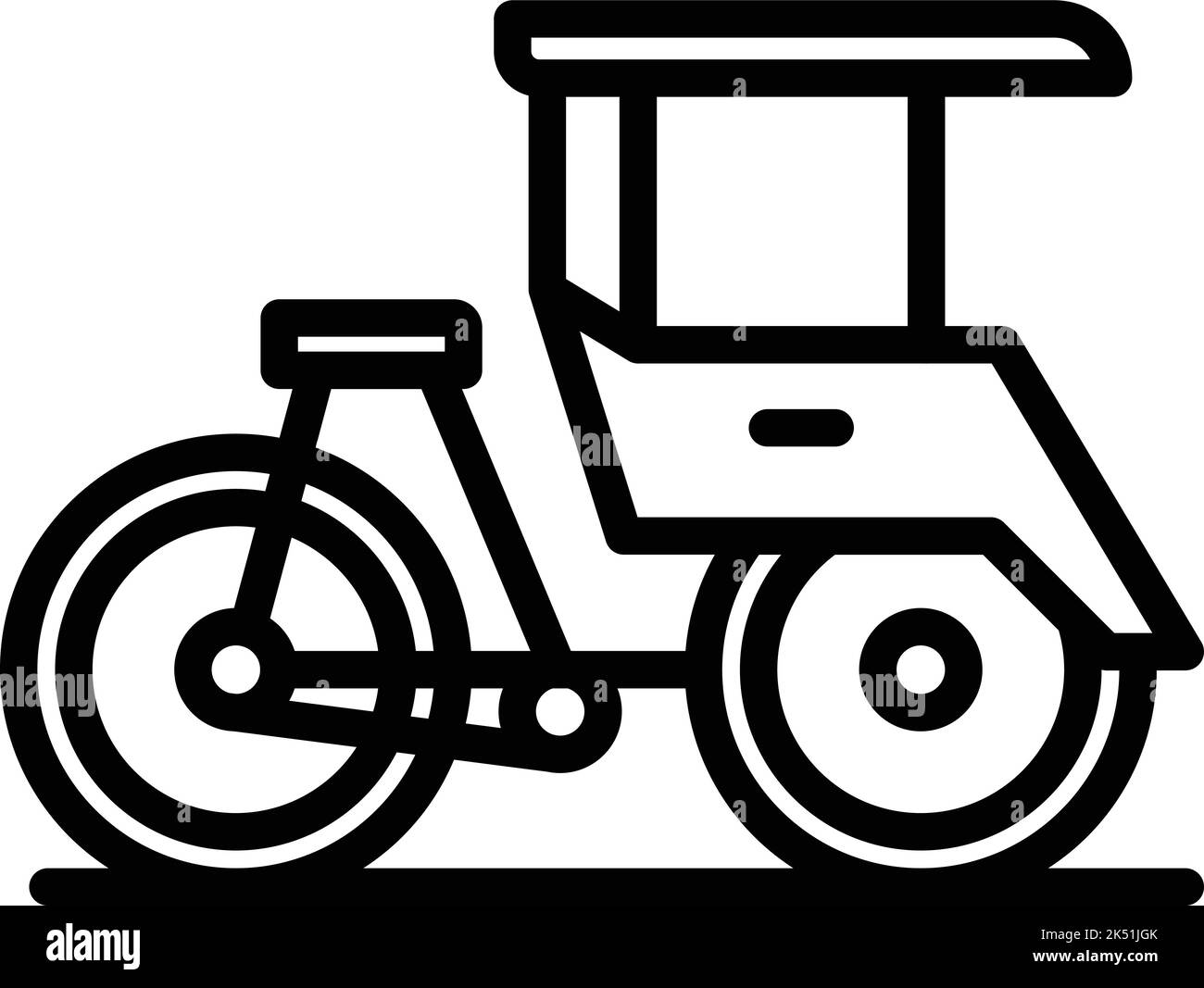 Vecteur de contour de l'icône de vélo de Jakarta. Indonésie ville. Voyage touristique Illustration de Vecteur