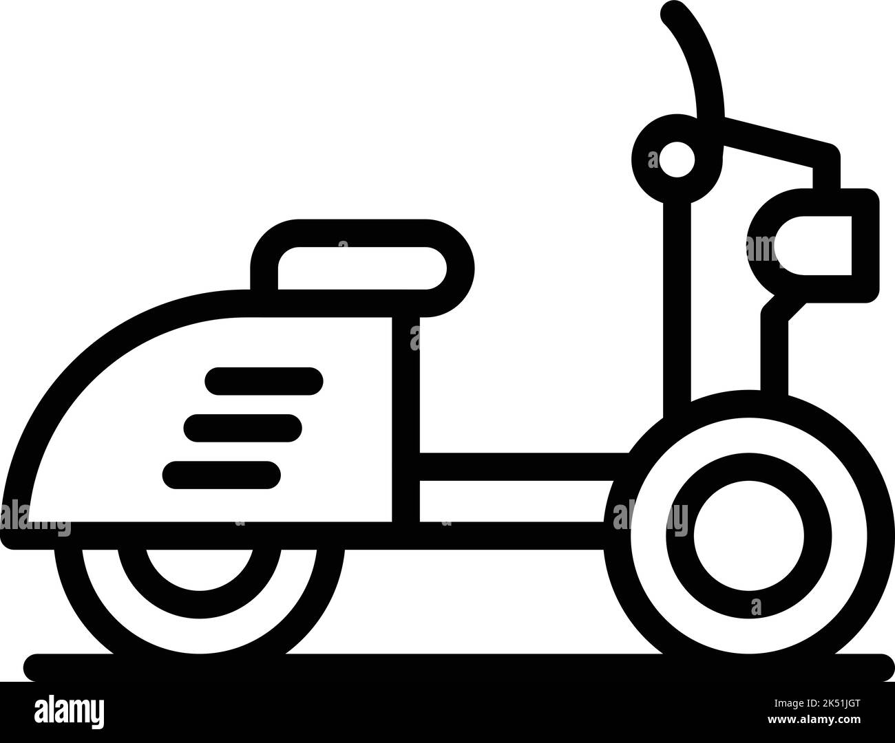 Vecteur de contour d'icône de scooter Jakarta. Bâtiment de la ville. Voyages en ligne Illustration de Vecteur