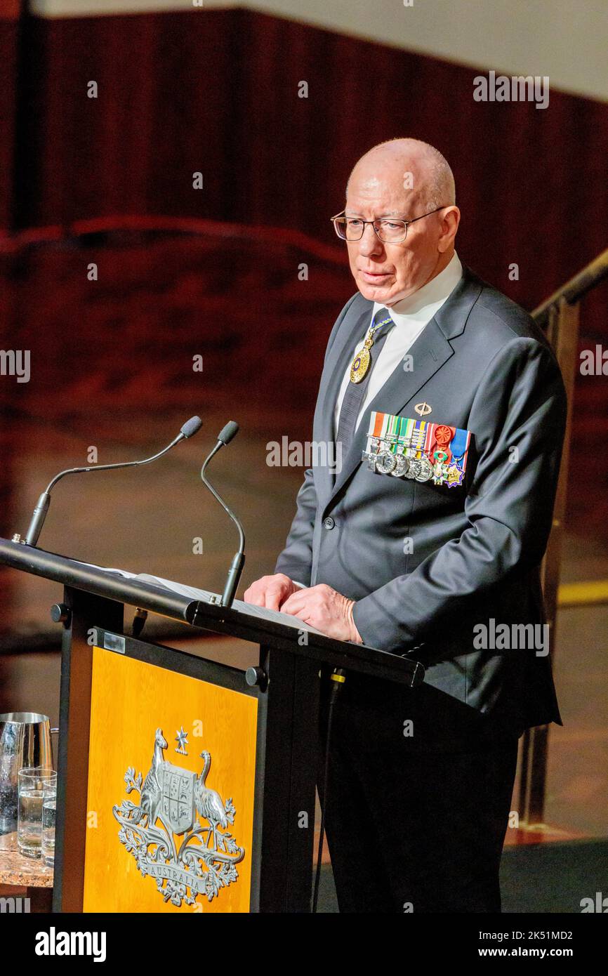 Le Gouverneur général David Hurley au service commémoratif national pour célébrer la vie de la reine Elizabeth II Banque D'Images