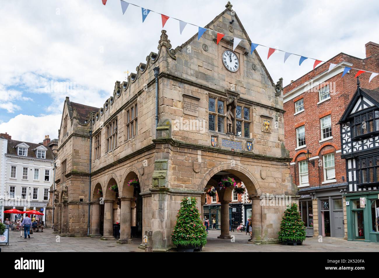 Shrewsbury, Royaume-Uni - l'ancien marché Hall à Shrewsbury Banque D'Images