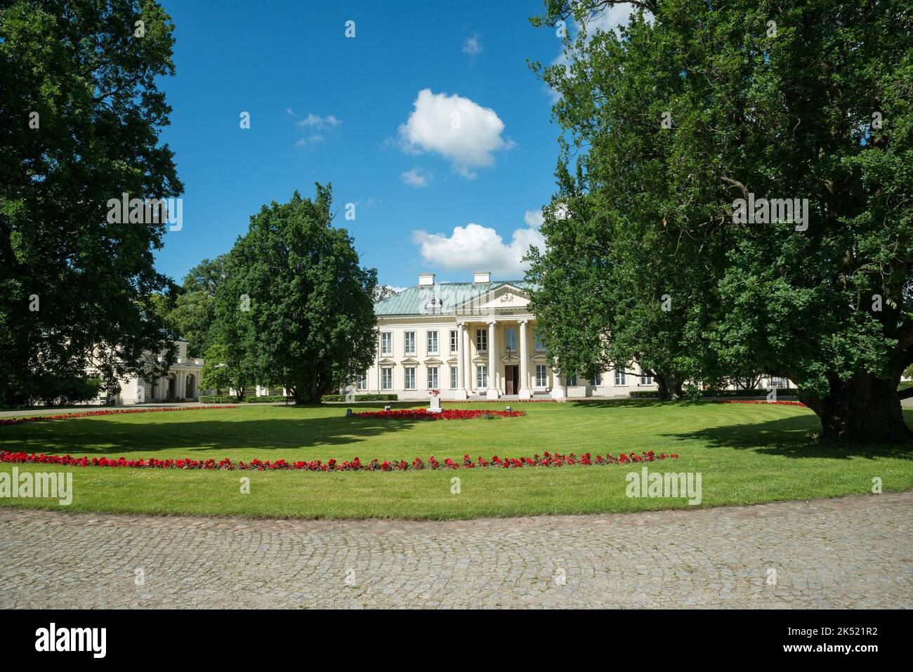 Palais à Walewice, Gmina Bielawy, dans le comté de Łowicz, Łódź Voivodeship, dans le centre de la Pologne Banque D'Images