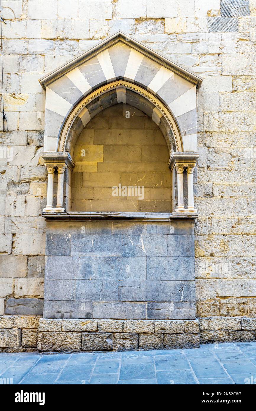 Cathédrale de Gênes ou cathédrale métropolitaine de Saint-Laurent, Gênes. Genova est la capitale de la région de Ligurie, en Italie. Banque D'Images