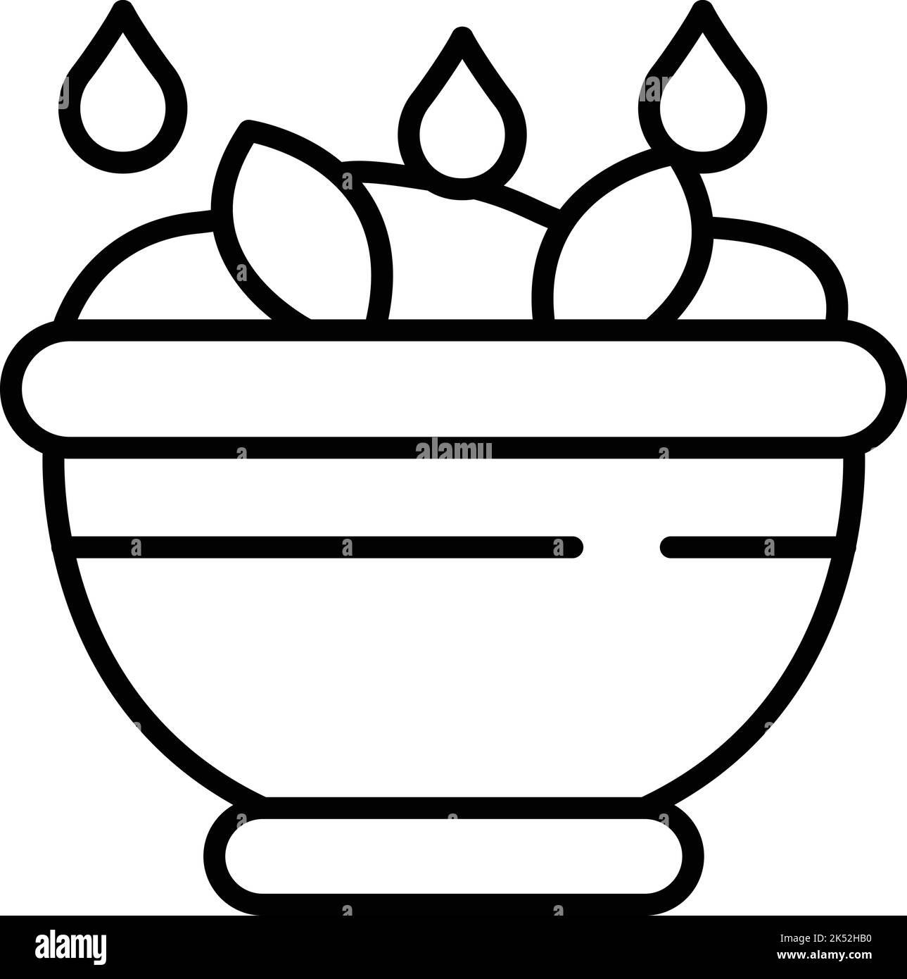 Symbole du bol à salade d'olives vectorisation. Légumes supplémentaires. Plats d'olive Illustration de Vecteur