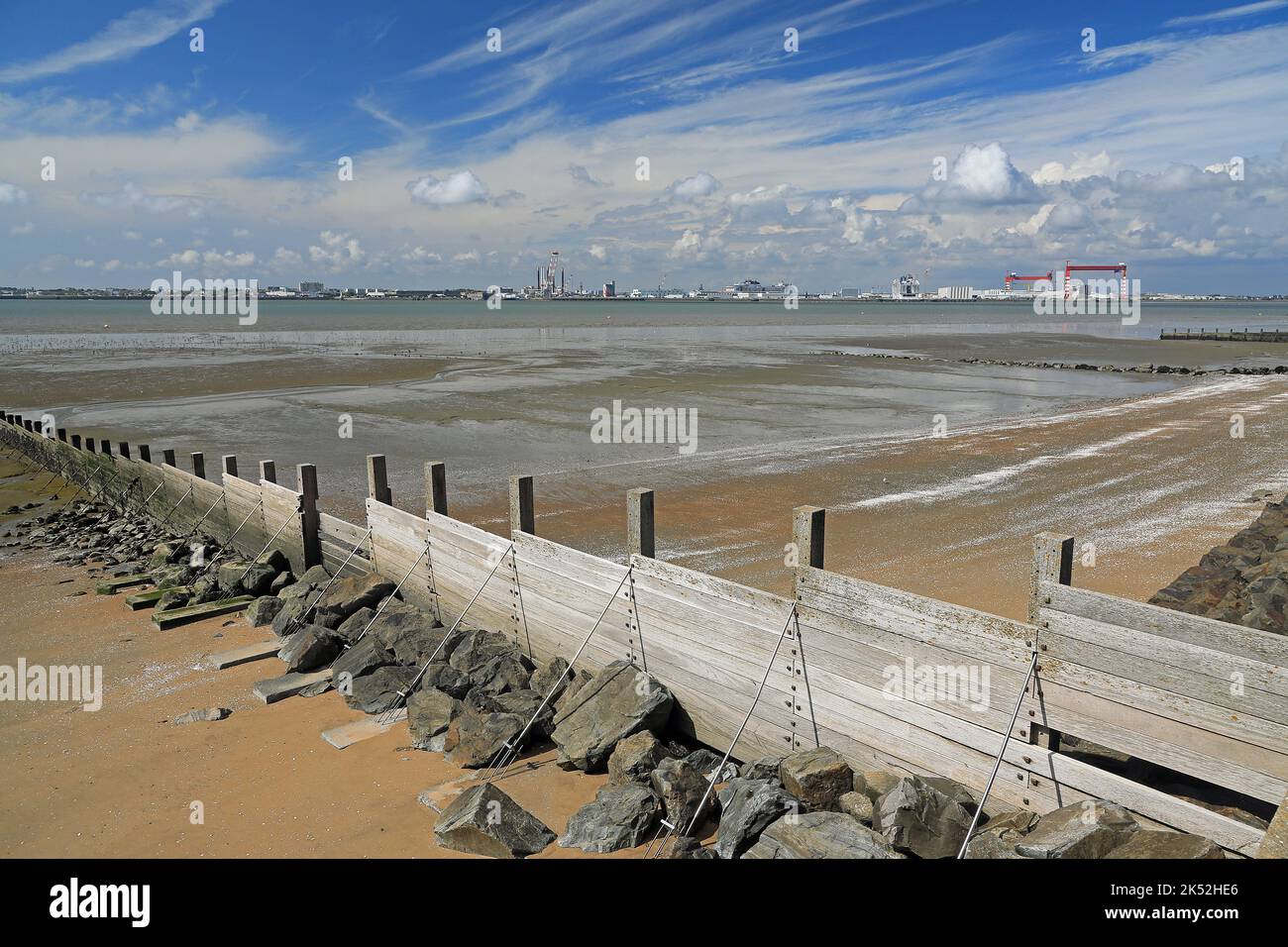 Estuaire de la Loire, Saint Nazaire, France Banque D'Images
