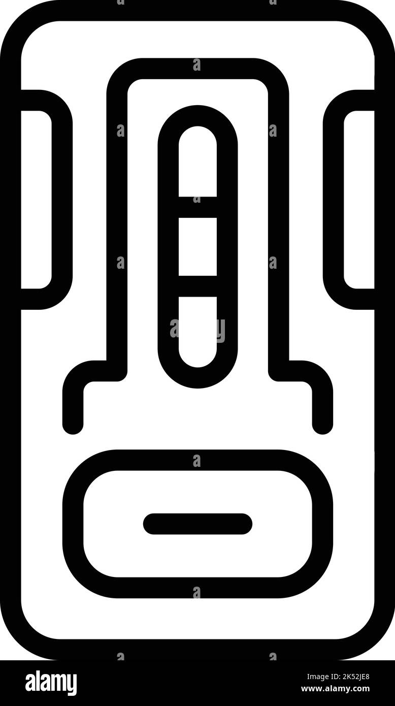 Vecteur de contour de l'icône de test de laboratoire. Santé de la PCR. Résultat nasal Illustration de Vecteur