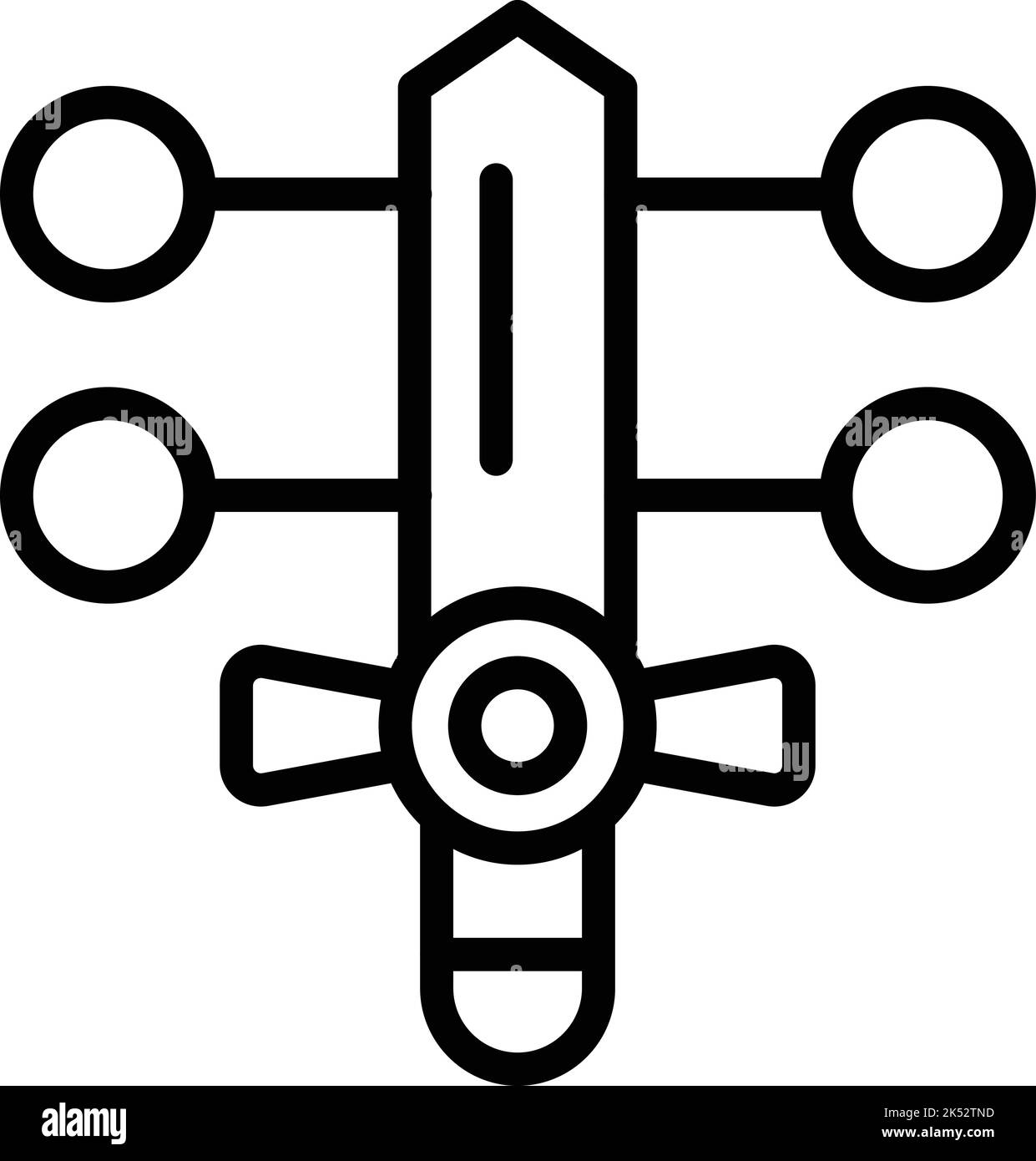 Vecteur de contour d'icône d'épée de courage. Carrière professionnelle. Défi de l'écart Illustration de Vecteur