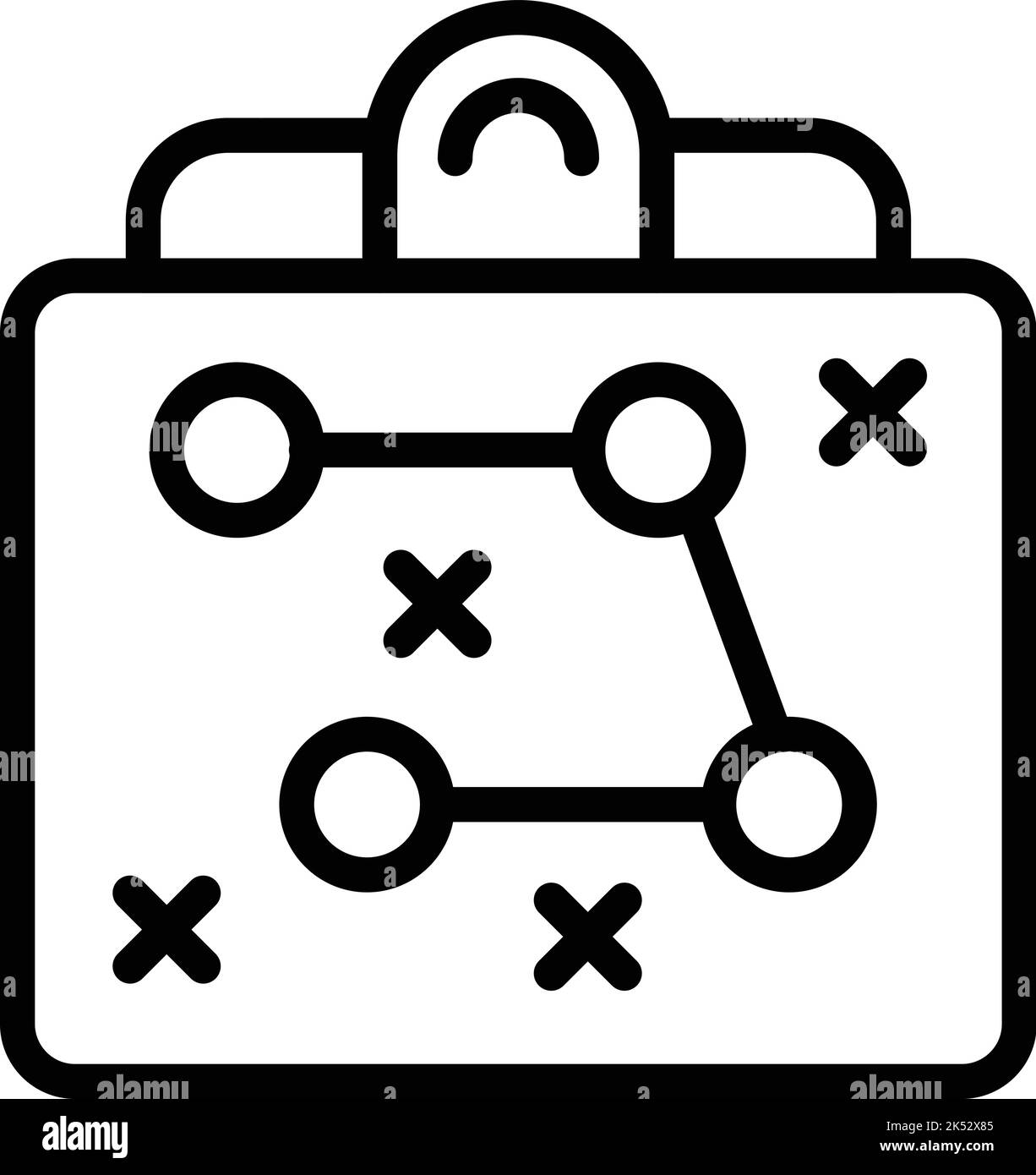 Vecteur de contour de l'icône du courage tactique. Les gens de soi. Travail de compétence Illustration de Vecteur
