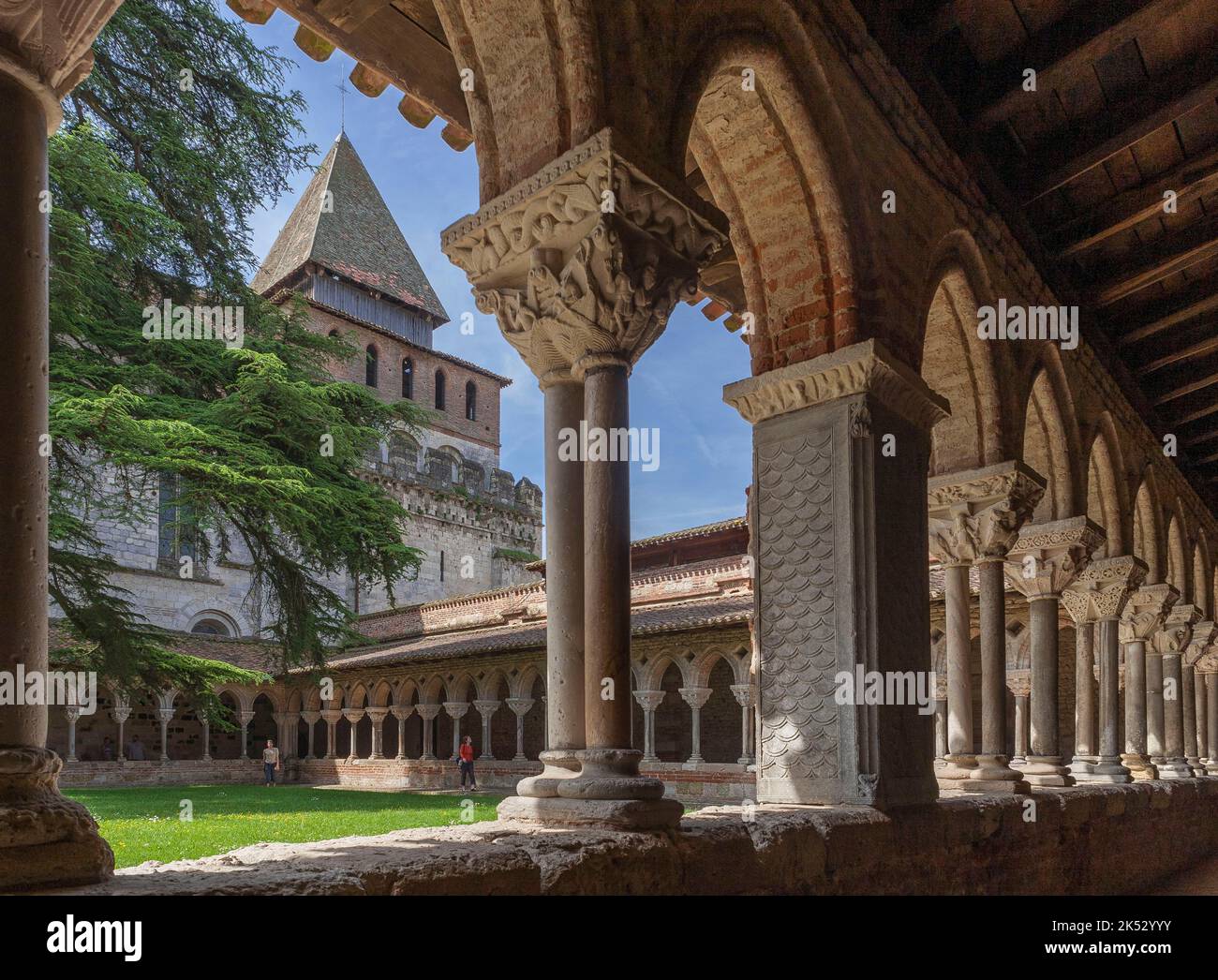 France, Tarn-et-Garonne, Moissac, abbaye Saint-Pierre de 7th à 15th siècles, escale sur le chemin de Saint Jacques de Compostelle, classée comme Heritag du monde Banque D'Images