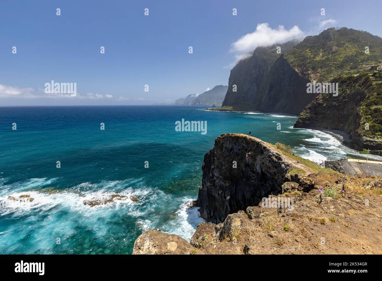 Portugal, l'île de Madère, le Miradouro do Guindaste Banque D'Images