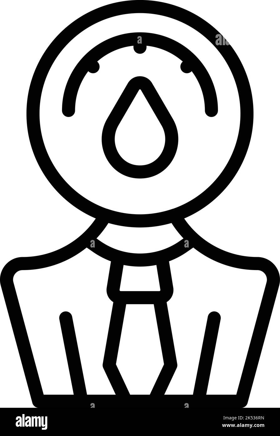 Vecteur de contour de l'icône compétence métier. Courage de carrière. Saut de travail Illustration de Vecteur
