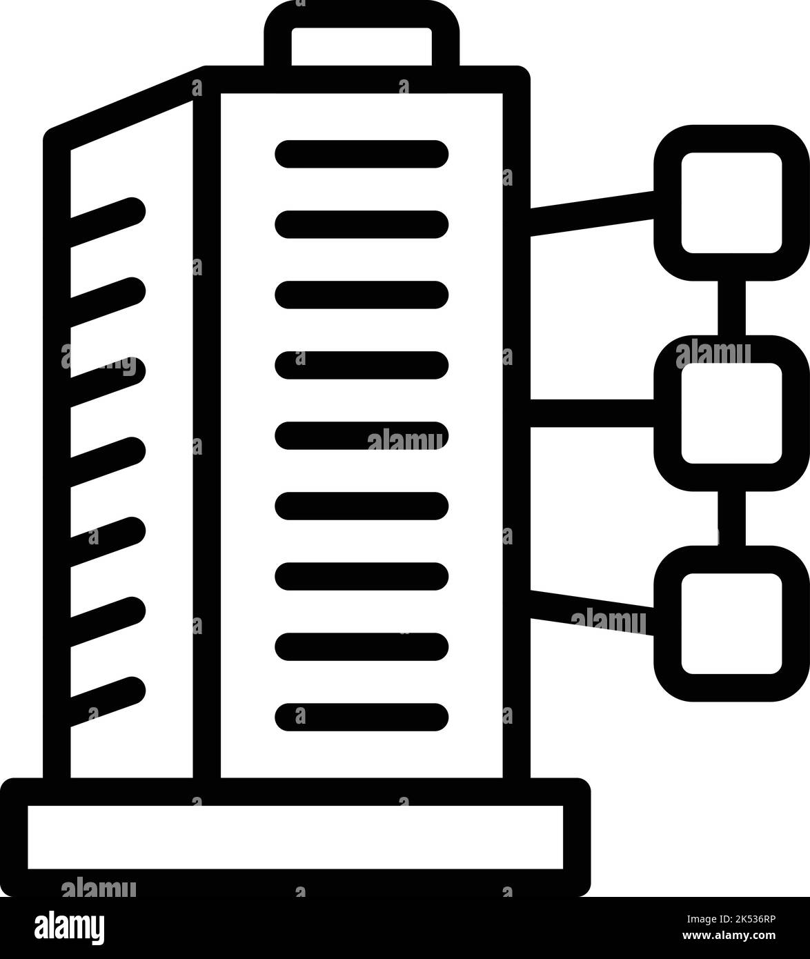 Vecteur de contour d'icône de bâtiment d'entreprise. Obstacle héros. Carrière personnelle Illustration de Vecteur