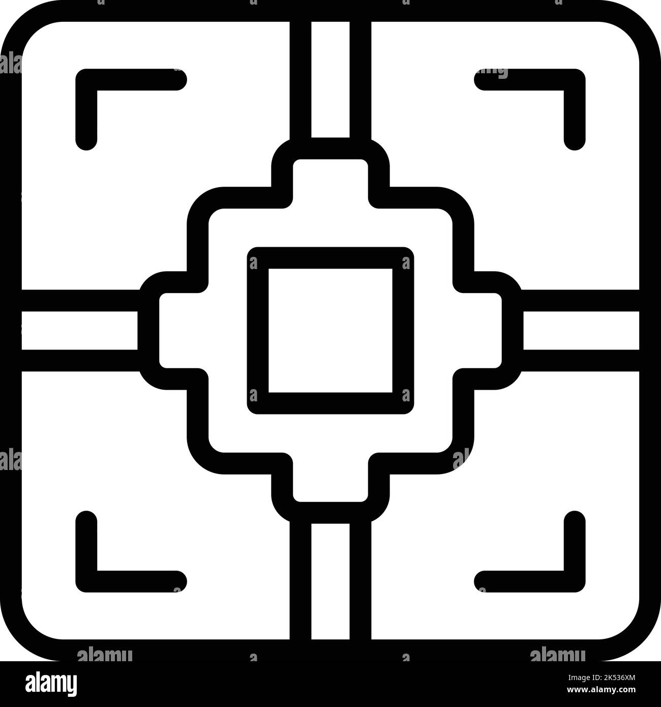 Vecteur de contour de l'icône de la cible métier. Aptitude au courage. Carrière Illustration de Vecteur