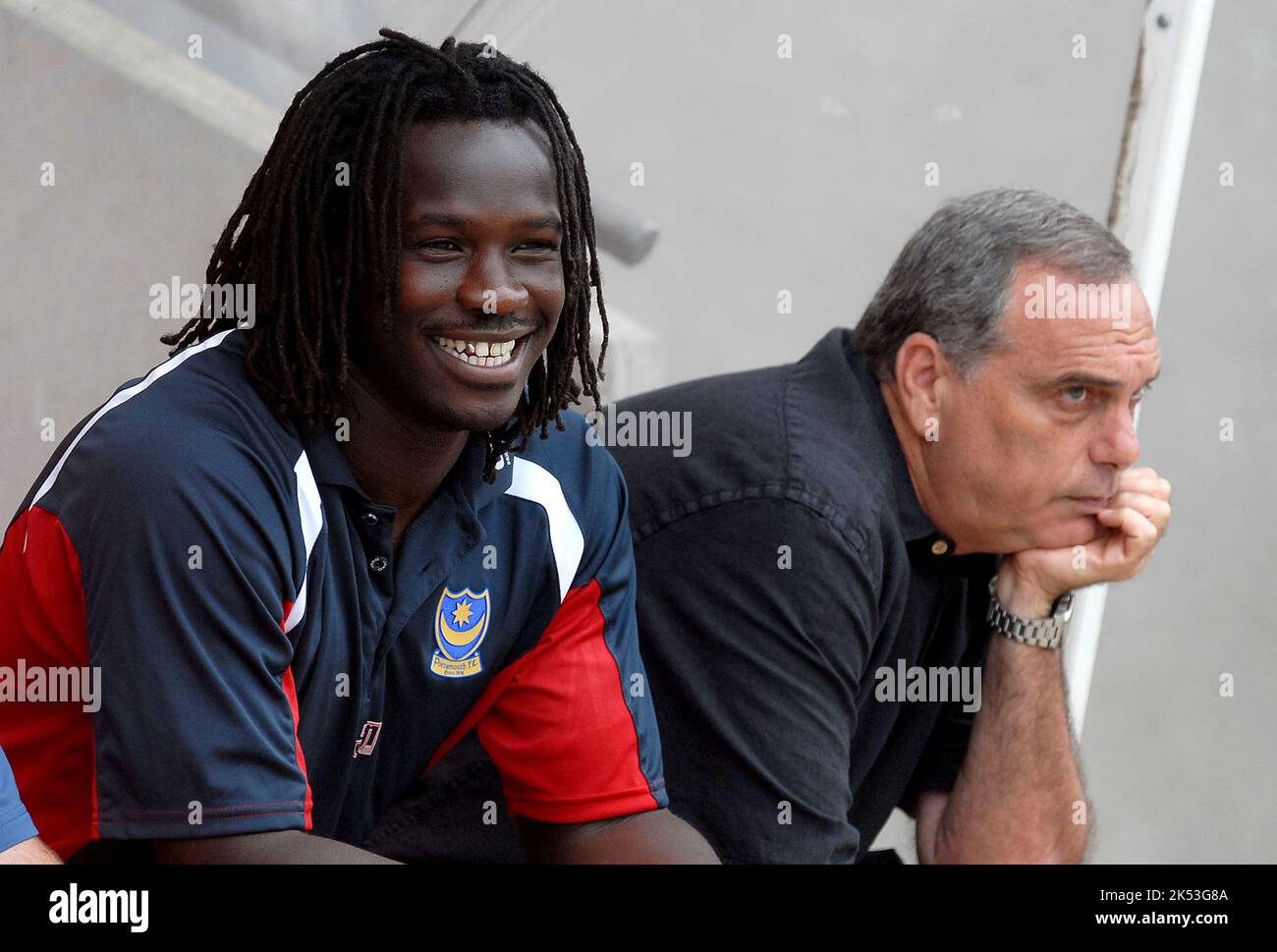 PORTSMOUTH FC 2006-2007 SUBVENTION LINVOY PRIMUS AND AVRAM PIC MIKE WALKER 2006 Banque D'Images