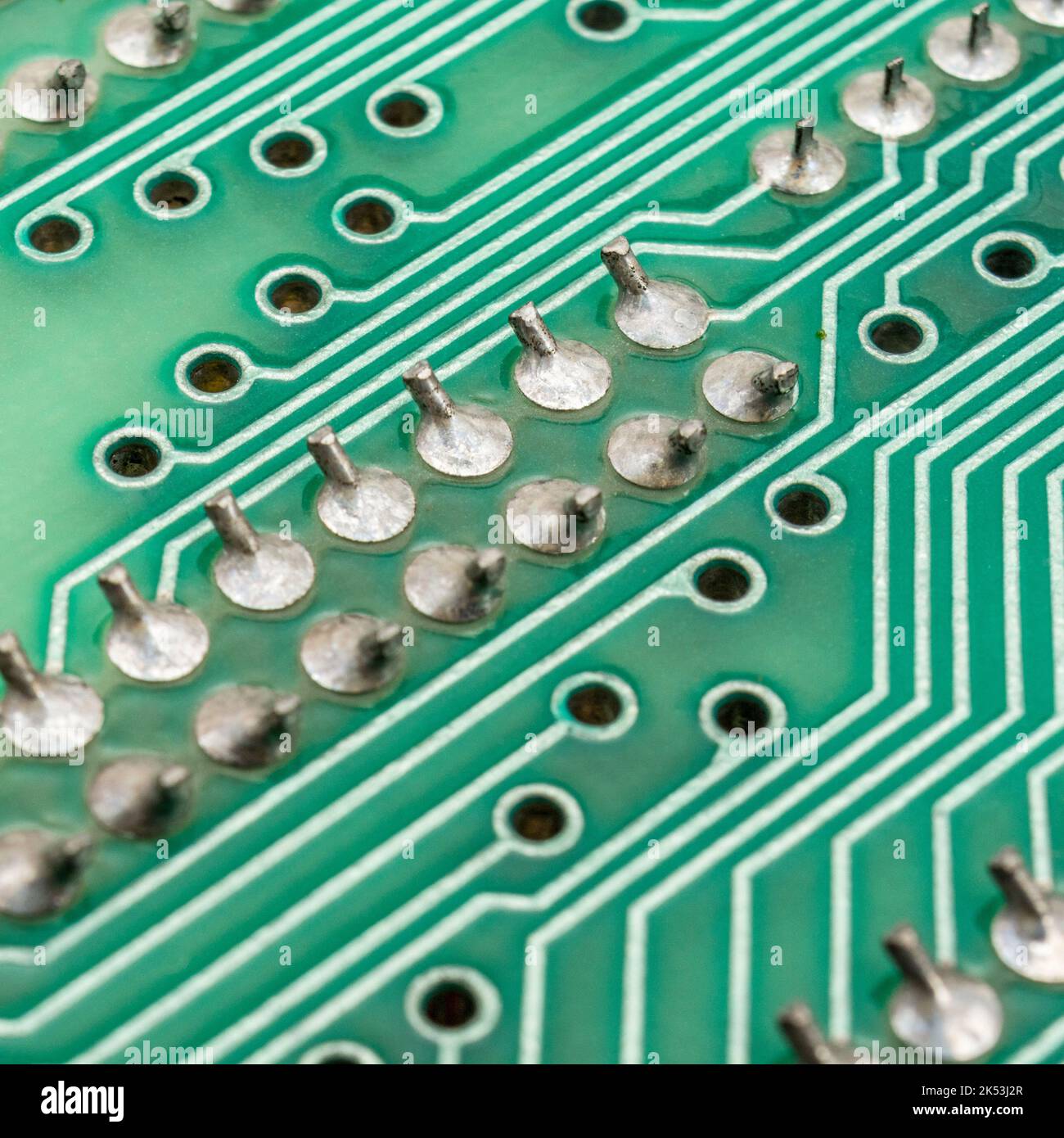 Carte mère verte pour carte de circuit imprimé du spectre 1982 Sinclair ZX [deuxième édition 16K]. Pour l'informatique ancienne, les ordinateurs personnels, l'électronique populaire, les ordinateurs britanniques. Banque D'Images