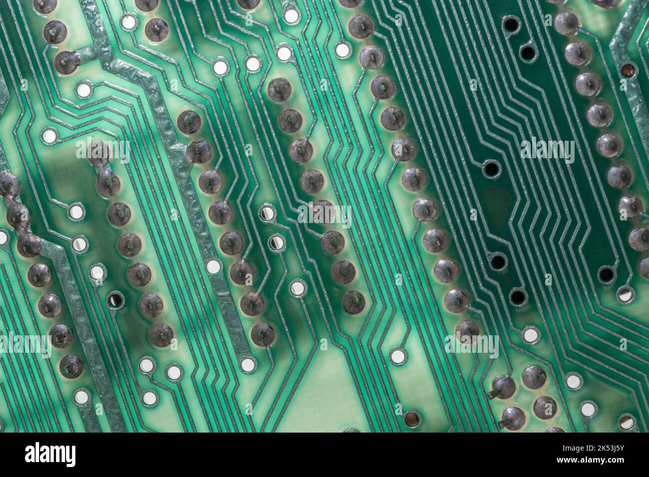 Carte mère verte pour carte de circuit imprimé du spectre 1982 Sinclair ZX [deuxième édition 16K]. Pour l'informatique ancienne, les ordinateurs personnels, l'électronique populaire, les ordinateurs britanniques. Banque D'Images