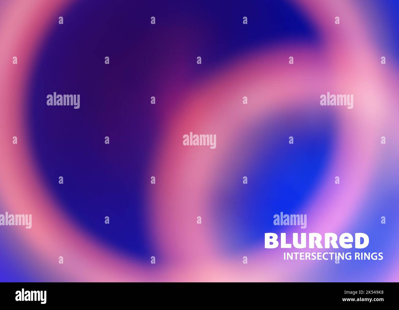 Anneaux d'intersection flous sur fond bleu outremer. Motif graphique vectoriel Illustration de Vecteur