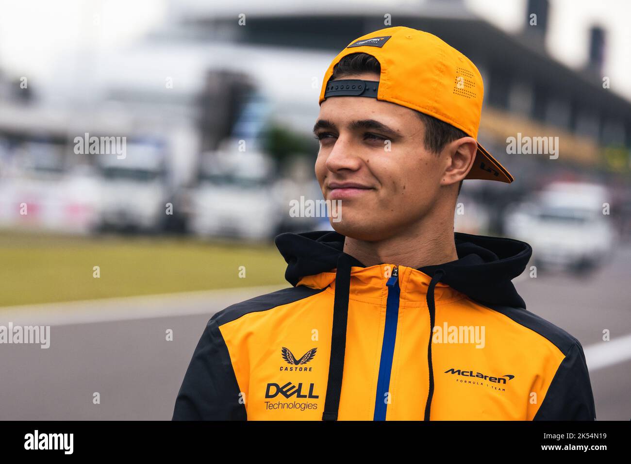 Suzuka, Japon, 06/10/202, 2, Lando Norris (GBR) McLaren marche le circuit. 06.10.2022. Championnat du monde de Formule 1, Rd 18, Grand Prix japonais, Suzuka, Japon, Journée de préparation. Le crédit photo doit être lu : images XPB/Press Association. Banque D'Images