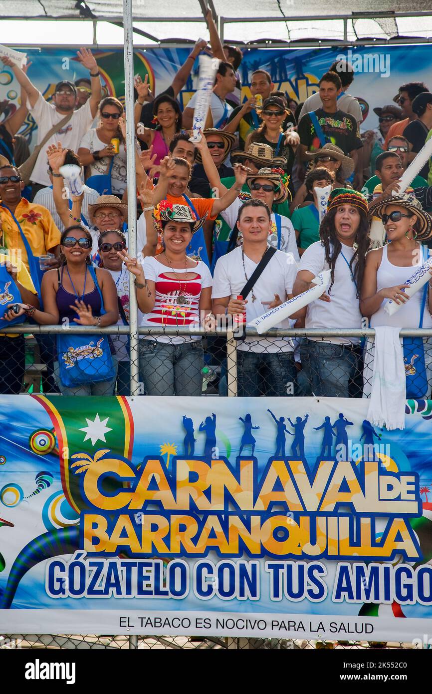 Colombie, Carnaval dans le nord de la ville de Barranquilla est le plus important dans le pays et célèbre dans le monde. Les nombreuses défilés et la fête de la musique Banque D'Images