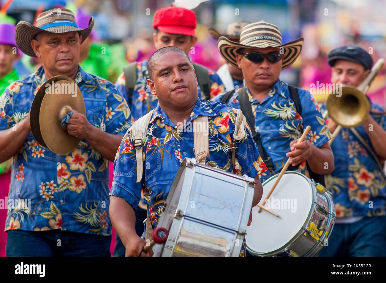 Colombie, Carnaval dans le nord de la ville de Barranquilla est le plus important dans le pays et célèbre dans le monde. Les nombreuses défilés et la fête de la musique Banque D'Images