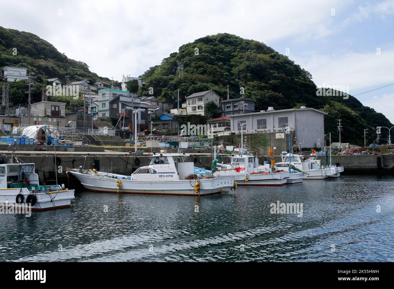 Irago, Aichi, Japon, 2022/24/09 - Port de l'île kamishima. Kami-shima est une île habitée située dans la baie d'ISE au large de la côte est du centre de Honshu, Banque D'Images