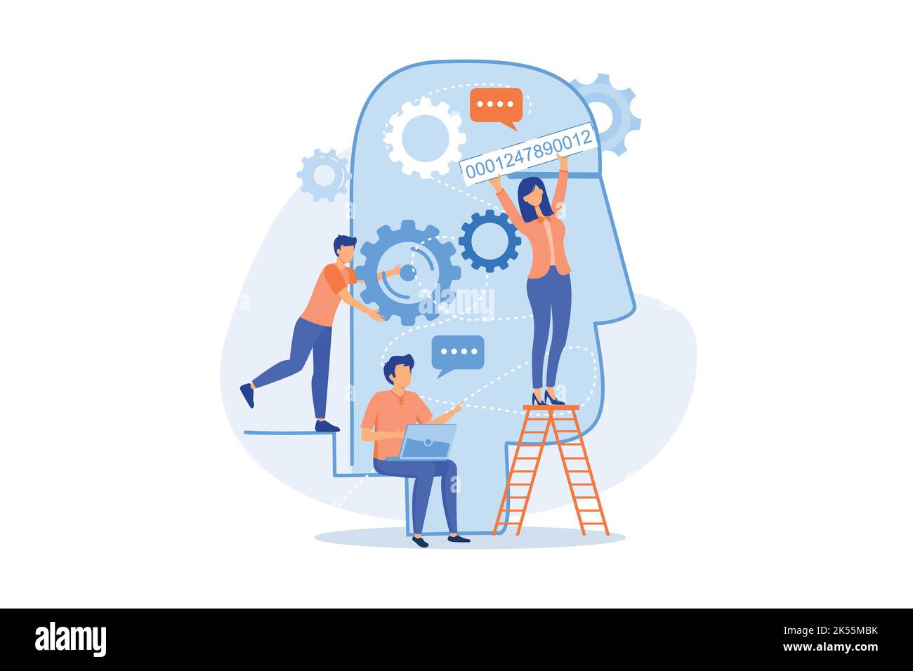 Report du paiement Conditions de paiement nettes, acheter maintenant payer plus tard, service de prêt étudiant, difficultés financières, qualifier pour le report, fourchette de pointage de crédit décrotêtre Illustration de Vecteur