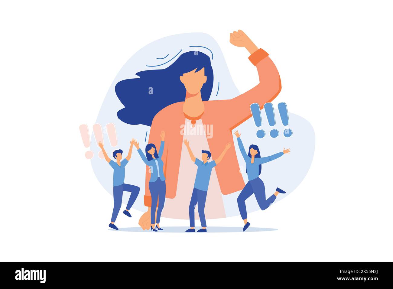 Manifestation de masse, émeutes violentes, mouvement social, droits politiques, équité raciale, application de la loi, activiste politique, démocratie méplat Illustration de Vecteur