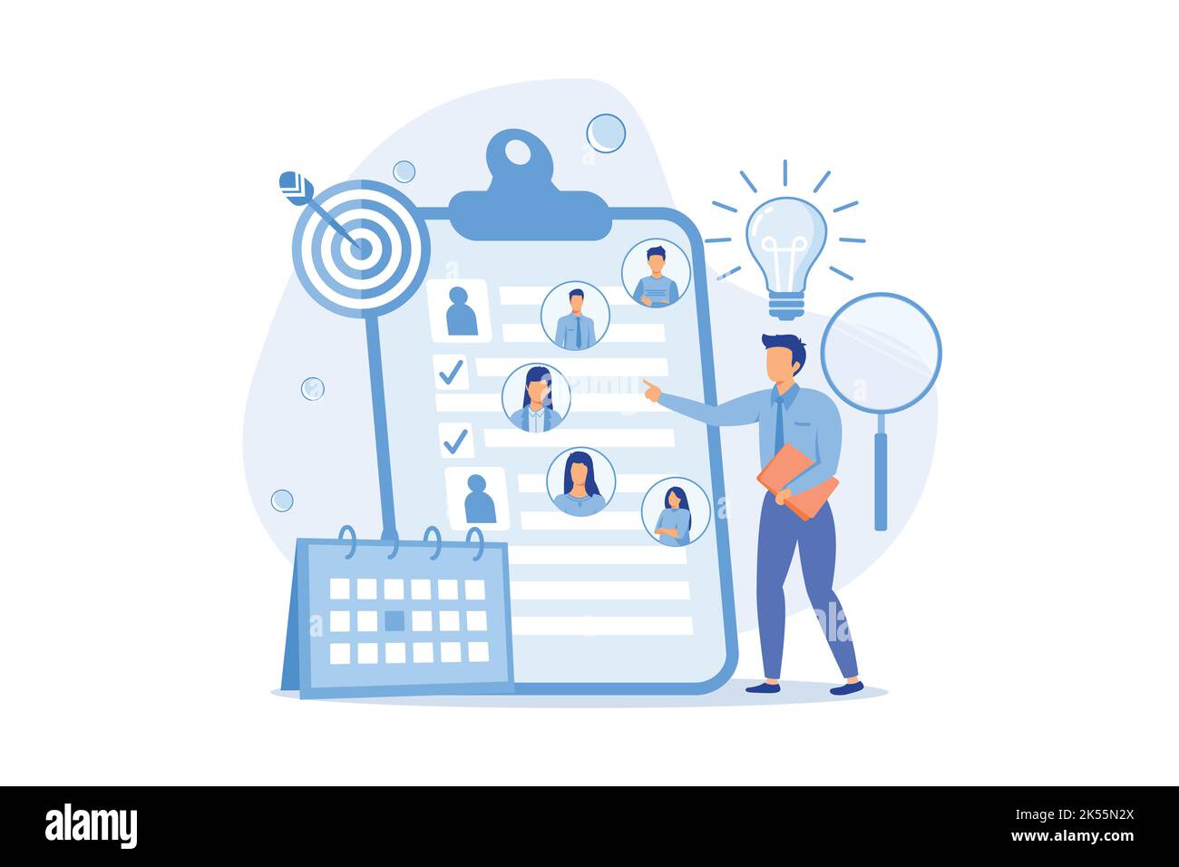 Gestion de projet analyse commerciale, processus de planification, logiciel de gestion de projet, méthode en cascade, méthodologie agile, IL est de conception plate professionnelle Illustration de Vecteur