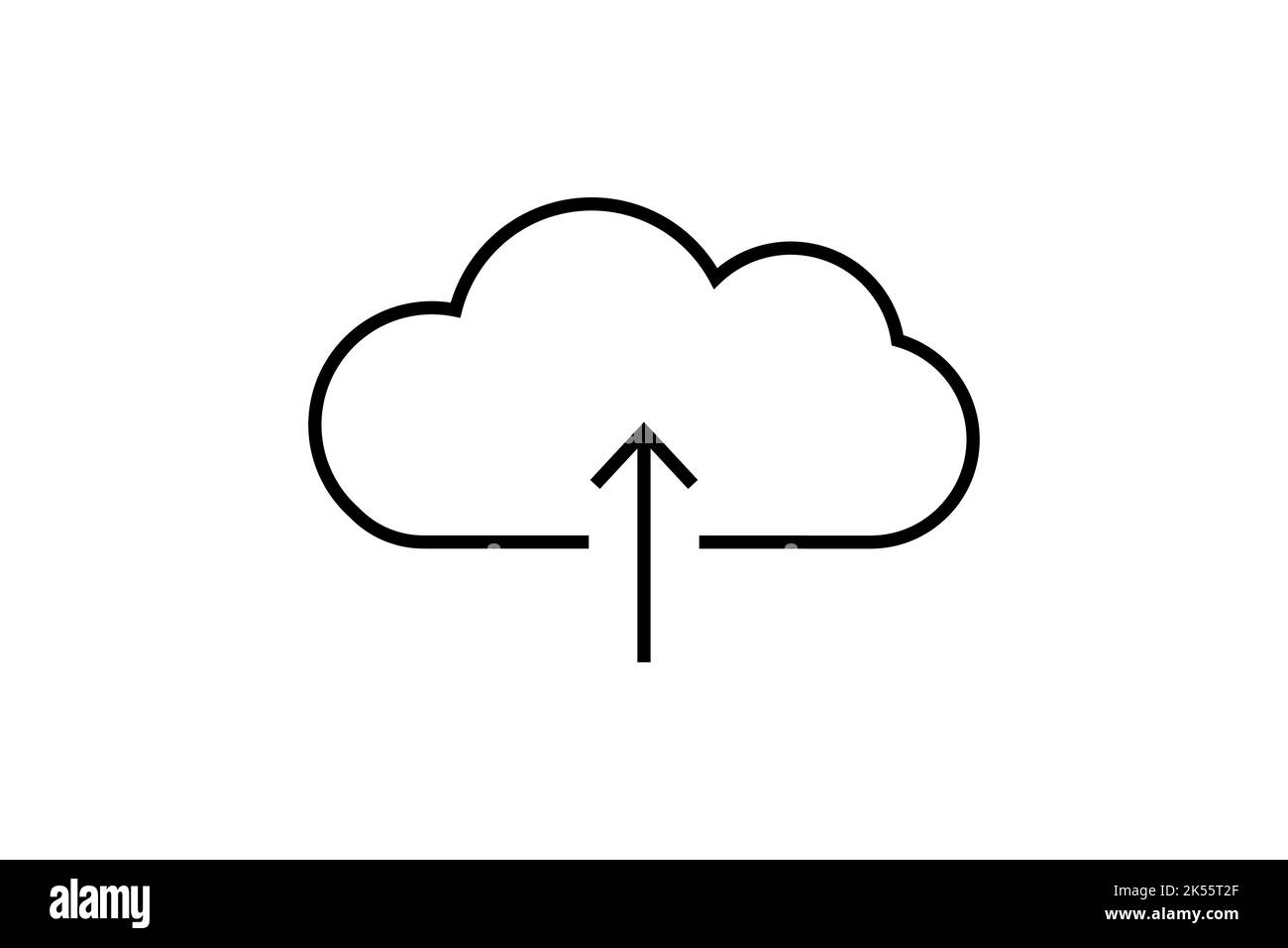 Ligne de téléchargement du nuage iPrès avec flèche Illustration de Vecteur