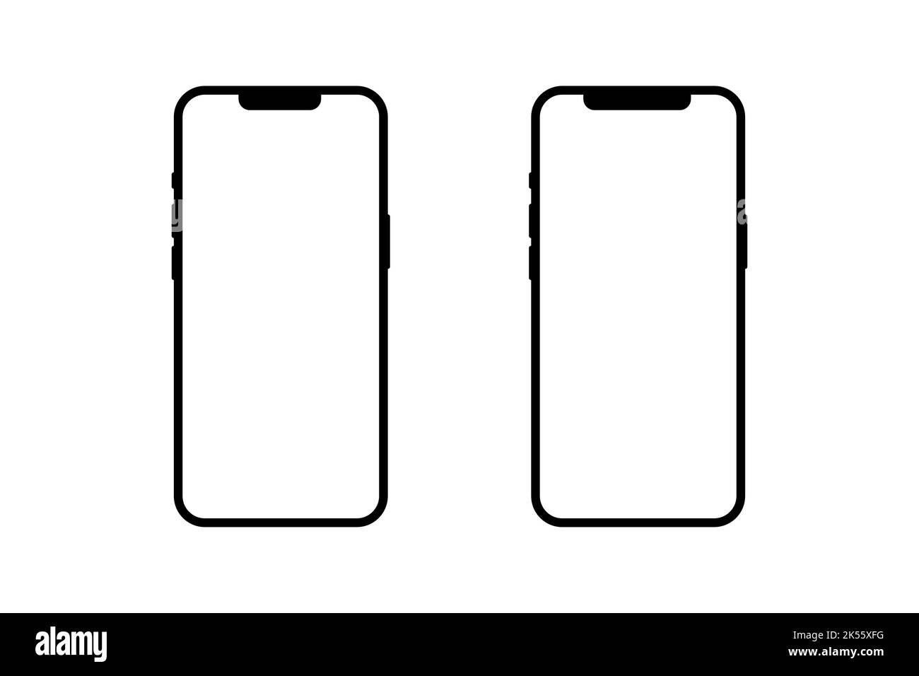 Modèle de smartphone isolé en arrière-plan Illustration de Vecteur