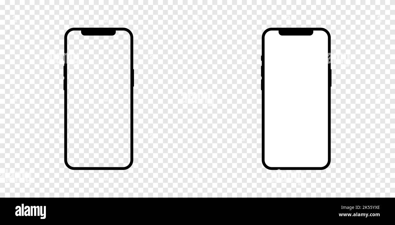 Modèle de smartphone isolé en arrière-plan Illustration de Vecteur