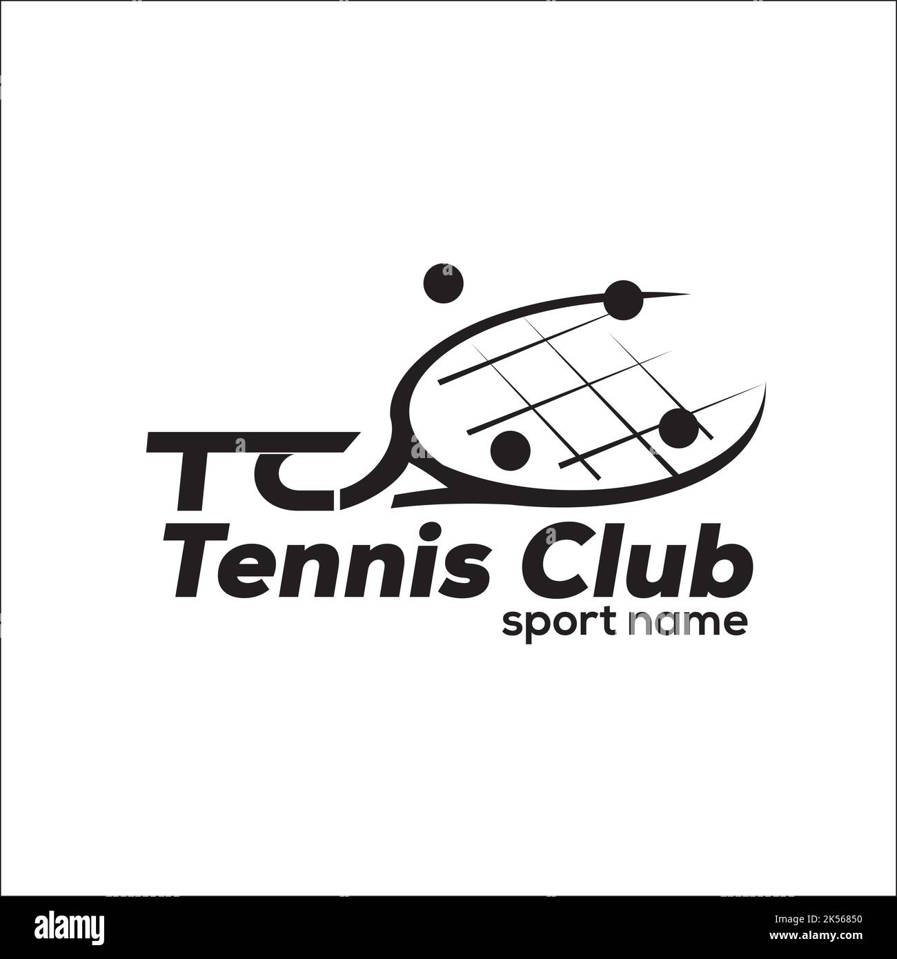 club de tennis / logo inspiré Illustration de Vecteur