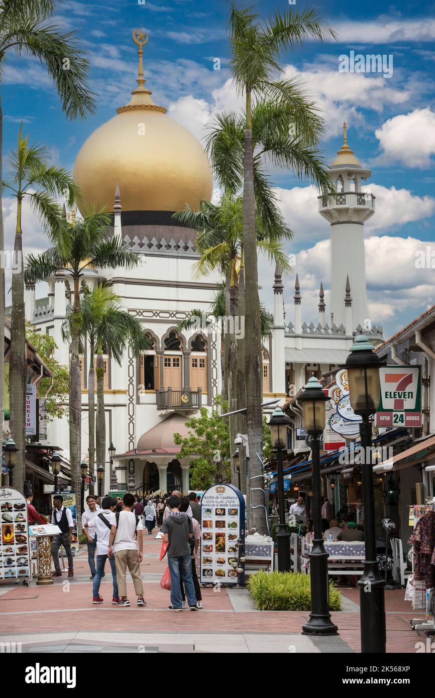 Masjid Sultan (La Mosquée Sultan), Kampong Glam, Singapour. Banque D'Images